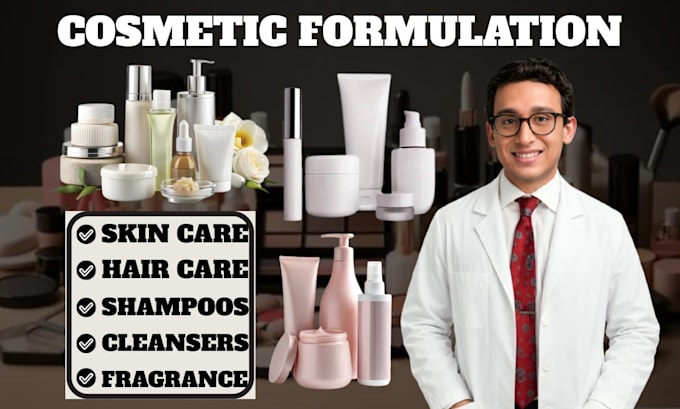 create a custom formula for cosmetics formulation, cosmetic chemist for skincare