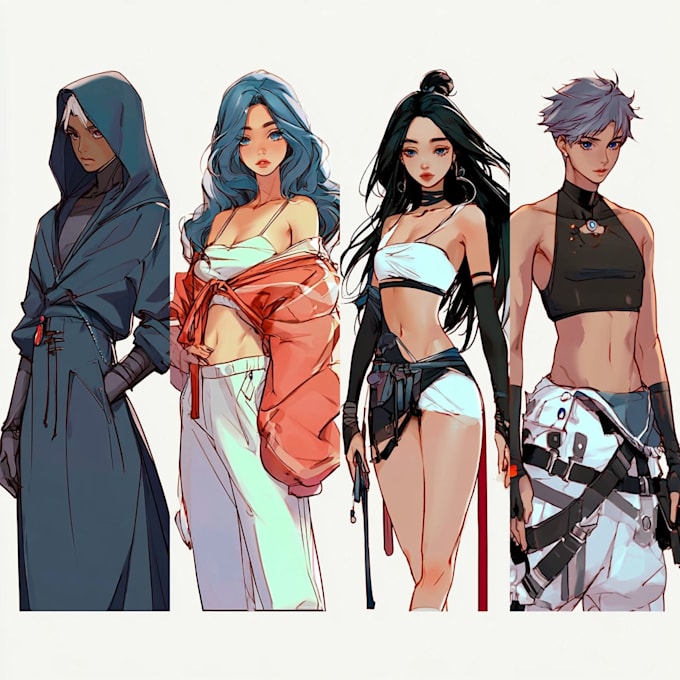 create custom manga anime artwork and character illustration