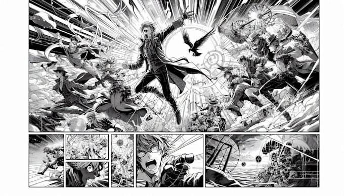 create engaging manga comic pages with backgrounds