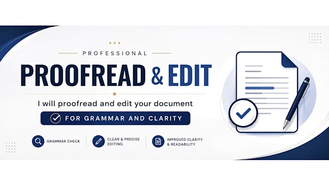 proofread and edit your document for grammar and clarity