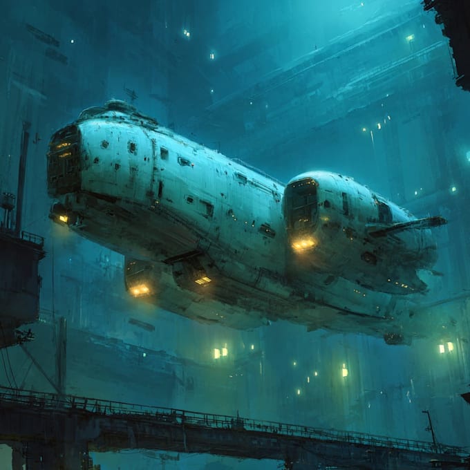 create spaceship concept art for you