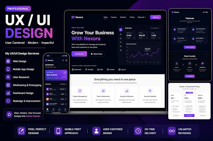 do ui ux design figma website design app design