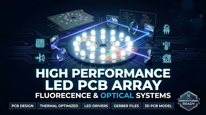 design high performance led pcb array ,fluorescence, and optical systems