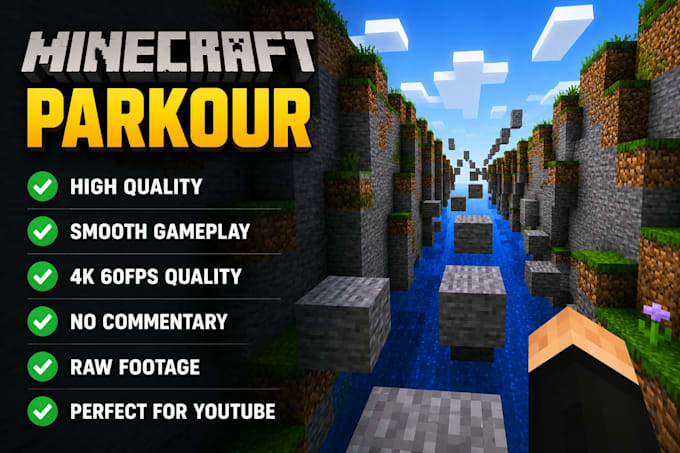 record custom minecraft parkour gameplay in 4k 60fps
