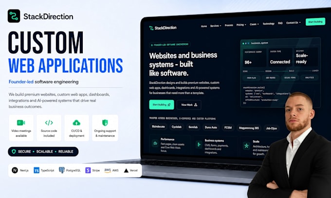 develop a custom web app, marketplace or ecommerce platform