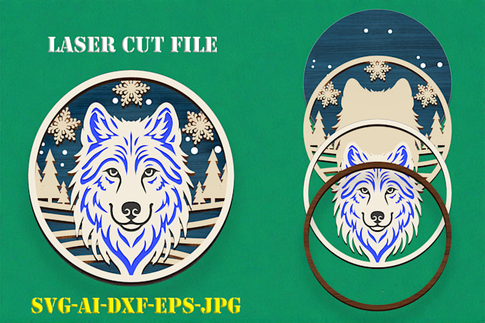 make multi layered logo or animal  files for laser cut