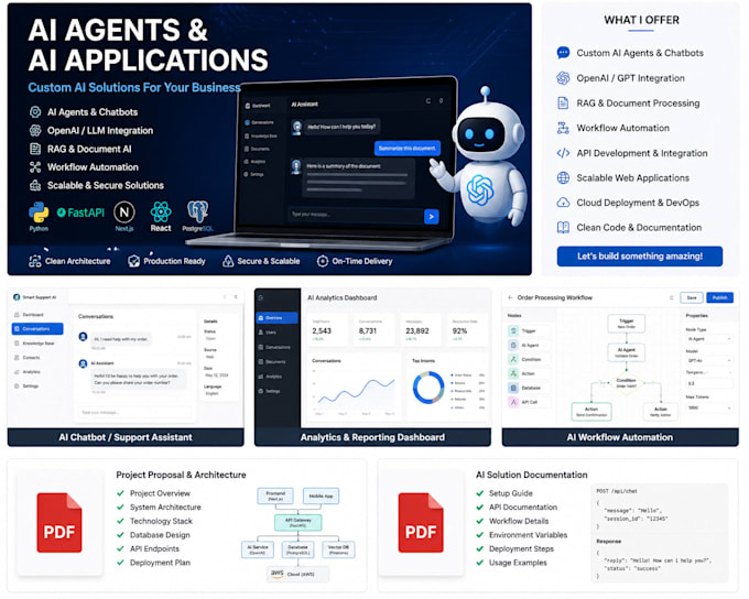 develop ai agents, chatbots, and custom ai applications