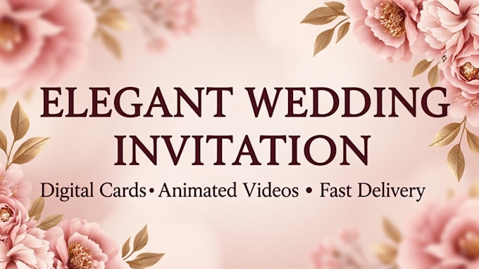 design beautiful digital wedding invitation card