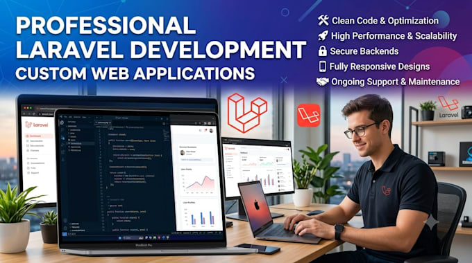 develop a professional laravel web application