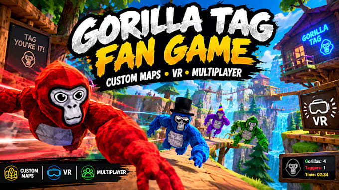 create a custom gorilla tag fan game