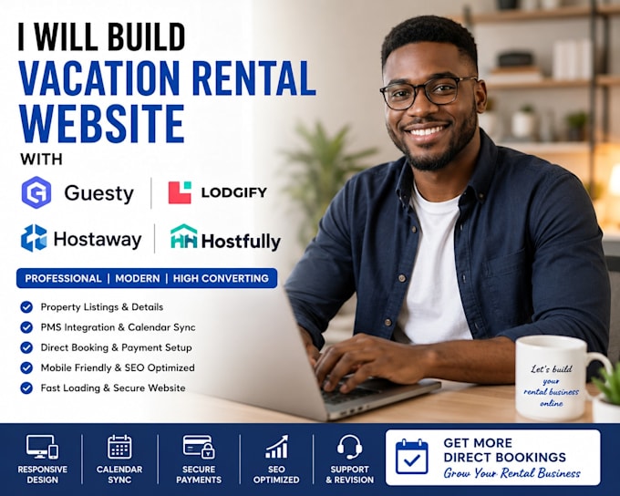 build vacation website with guesty, lodgify, hostaway, hostfully