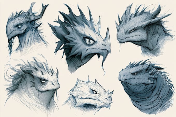 create unique creature monster design and character design