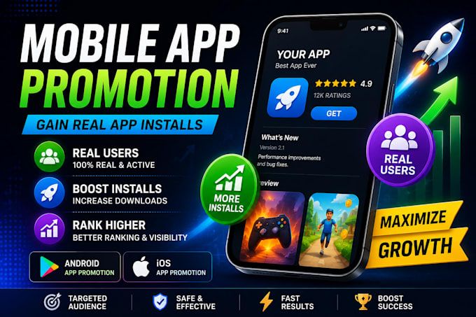 mobile app promotion gain app install ios app promotion android game marketing