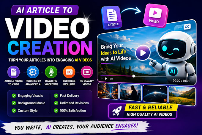 create an ai video from your article or script