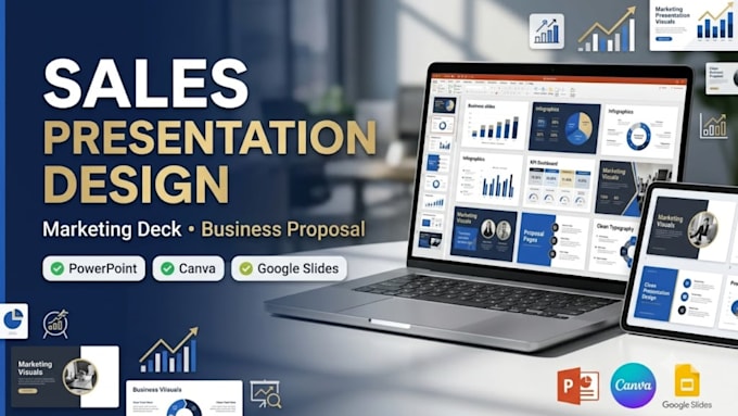 create sales presentation design marketing deck business proposal powerpoint