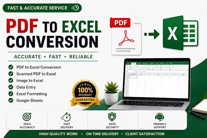 do fast PDF to excel conversion professionally