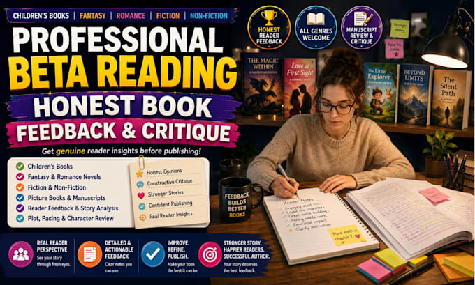 beta read your book and give honest feeback and critique