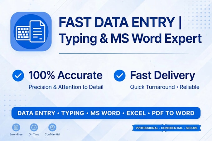 do fast typing, data entry and assignment formatting