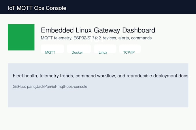 build mqtt iot dashboards for esp32 stm32 and linux devices