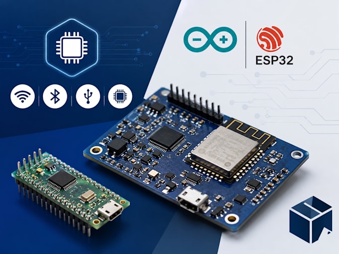 design pcb, pcb layout, esp32, arduino, kicad, altium, and iot projects