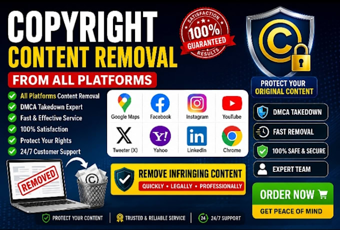 remove copyright infringing content from platforms