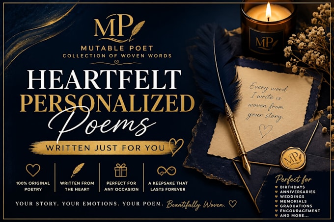 write a heartfelt personalized poem for any occasion