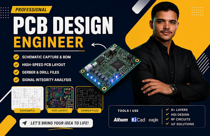 plastic enclosure pcb design iot device schematic easyeda kicad altium layout