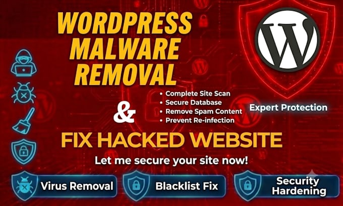 do fast wordpress malware removal, fix hacked wordpress security