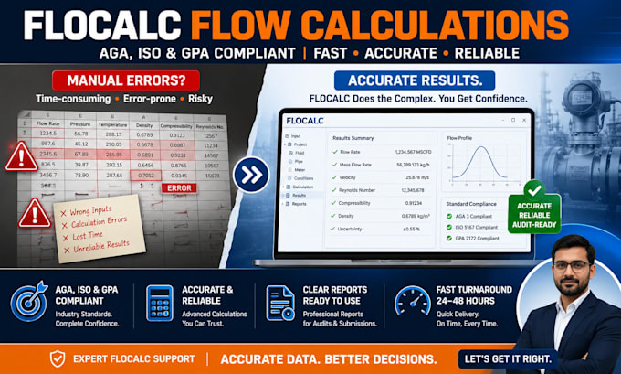 do flow calculations and data validation using kelton flocalc