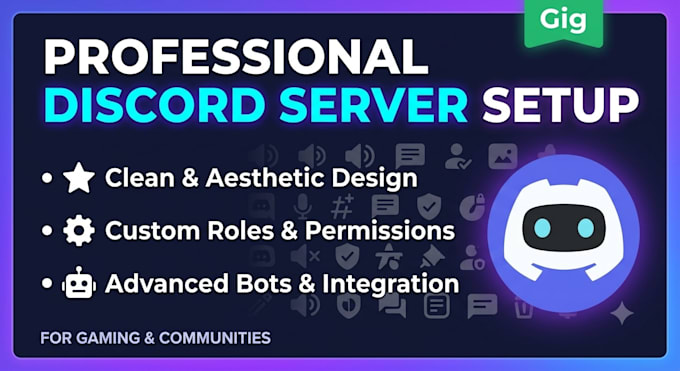 set up a professional discord server for gaming or community