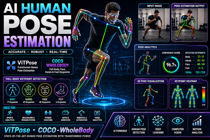 develop a human pose estimation model with vitpose and coco wholebody