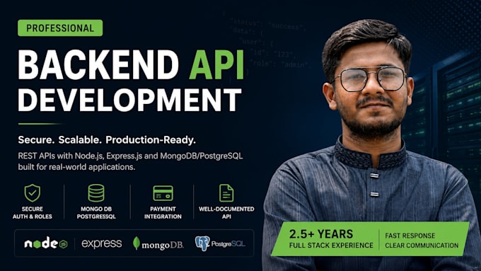 build a secure rest API with nodejs, express , postgresql