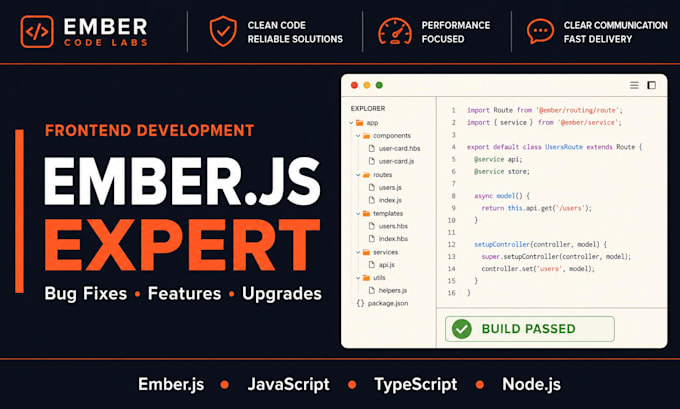 fix develop and upgrade your ember js application