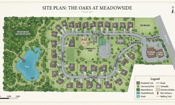 create custom map design, vector maps, site plans, and property maps