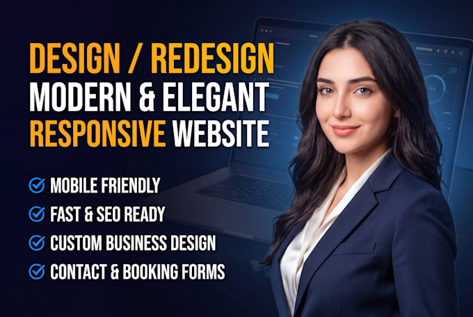 create a modern elegant responsive website for your business