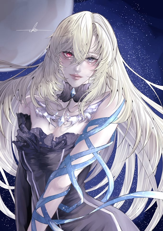 create a detailed painterly character illustration