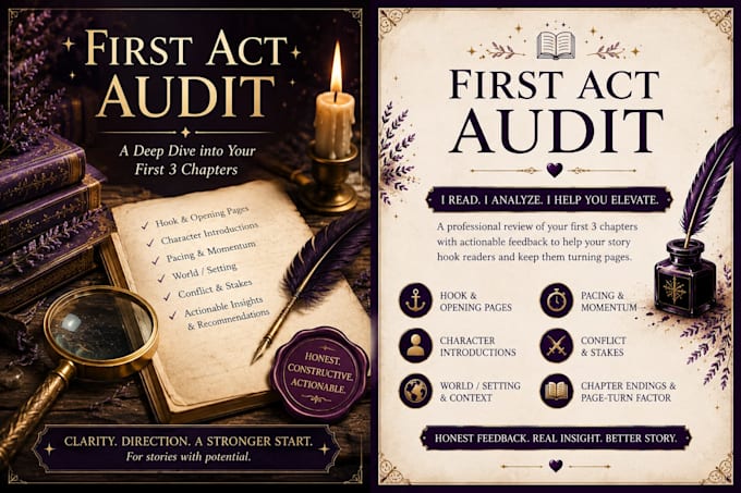 critique your first 3 chapters for plot hook and pacing