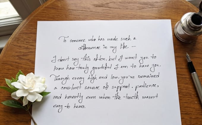provide neat and professional handwriting services