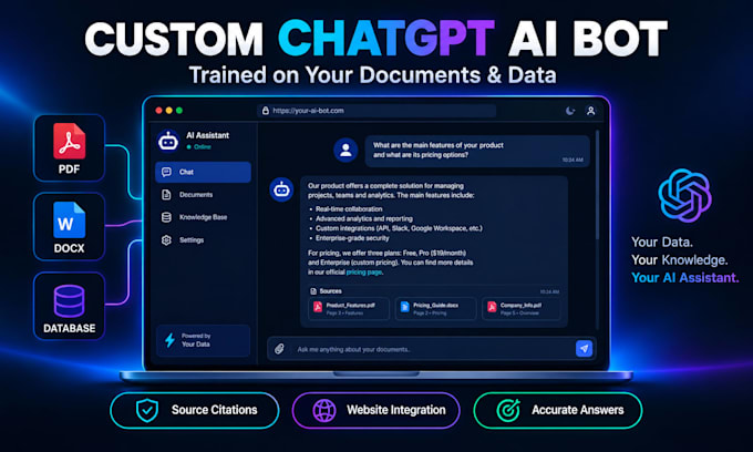 build custom chatgpt bot for your data