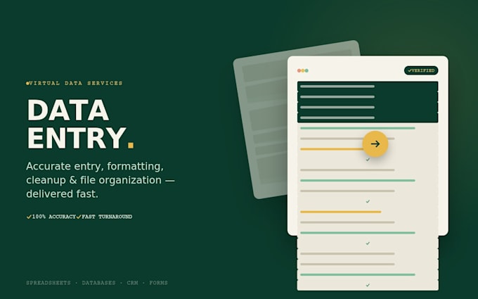 do accurate and fast data entry, formatting, and cleanup