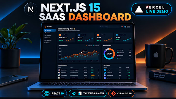 build fast nextjs admin dashboard or saas UI