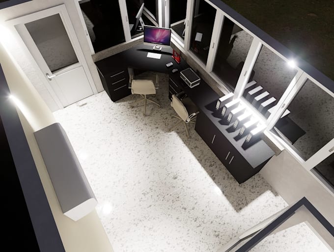 create a realistic 3d security booth in sketchup and d5 render