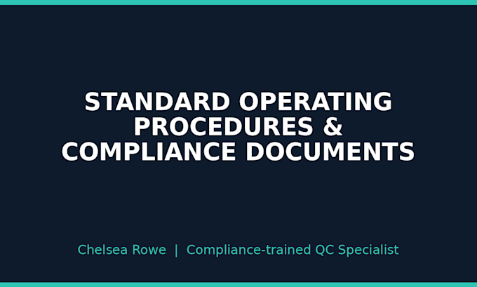 write standard operating procedures, sops and compliance docs