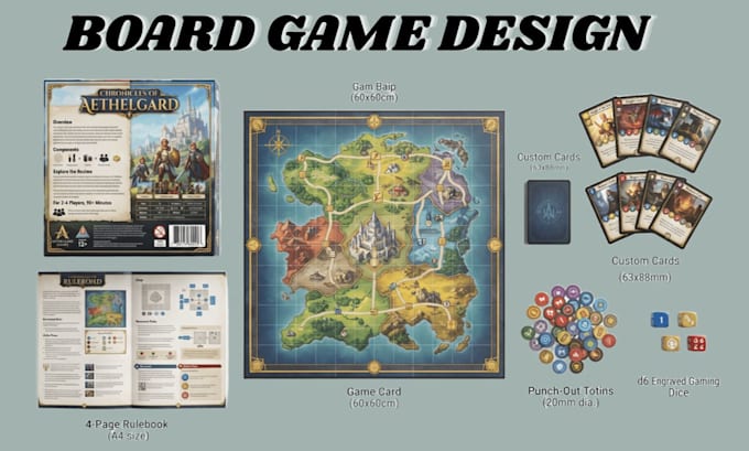 do board game illustration card game design tabletop asset