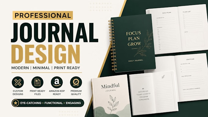 do journal design planner workbook design for amazon kdp