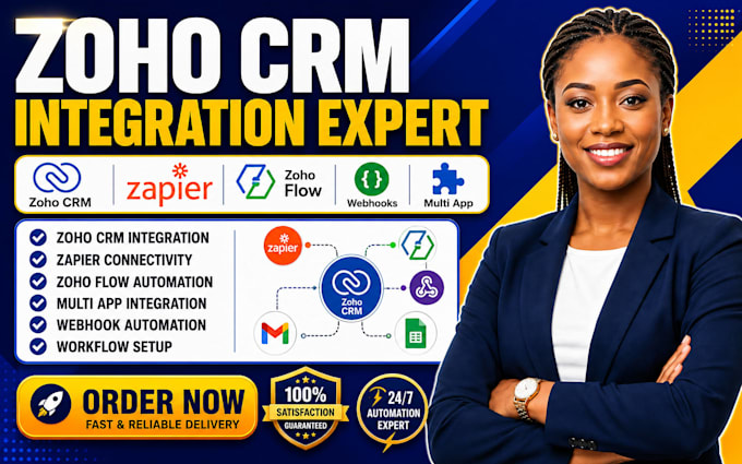 zoho CRM zapier zoho flow integration multi app webhook automation workflow