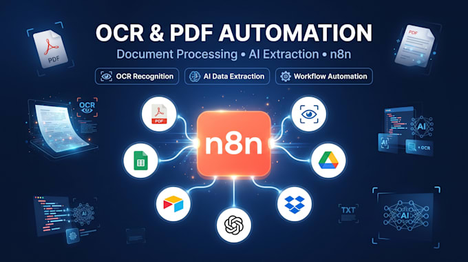 create document processing, ocr and PDF automation using n8n