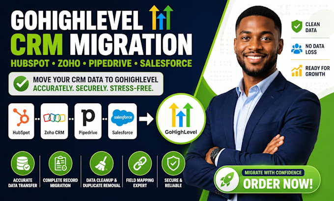 gohighlevel CRM migration hubspot zoho pipedrive salesforce