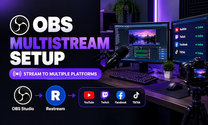 set up restream with obs studio for multistreaming