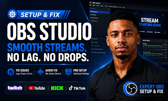 setup and fix obs studio for pro live streaming